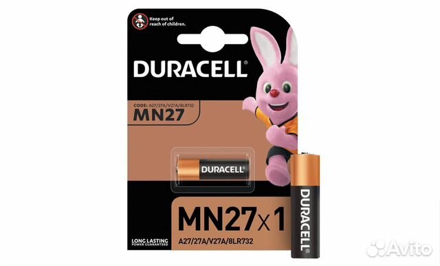 Батарейка Duracell MN27, 27А, LR27 (12В) BL-1