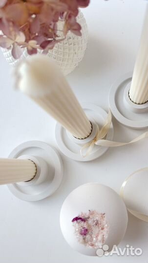 Столовые свечи из натурального соевого воска