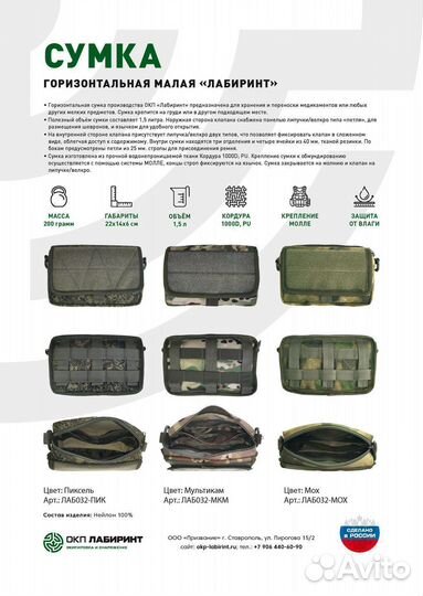 Аптечка Molle утилитарный подсумок