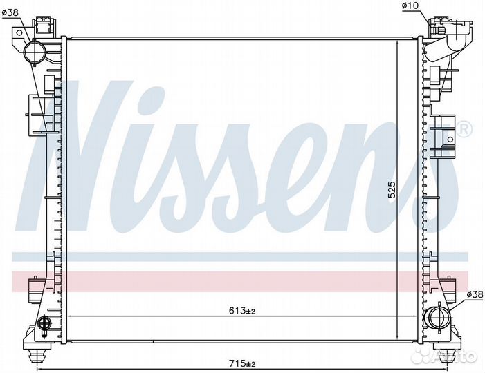 Радиатор охлаждения двс chrysler grand voyager (20
