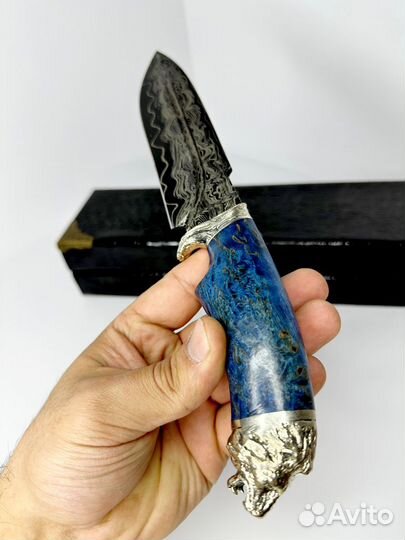 Нож ручной работы - Настоящий Дамаск
