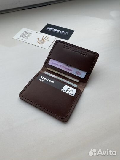 Складной картхолдер из Натуральной кожи