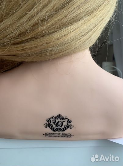 Голова манекен натуральные волосы