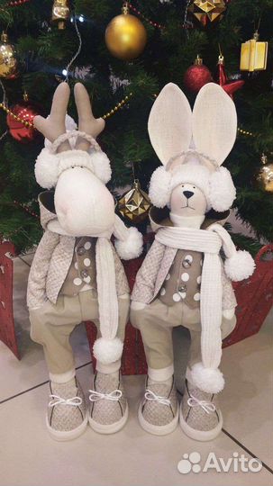 Новогодние интерьерные куклы и игрушки