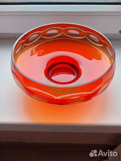 Вазы для фруктов цветное стекло СССР