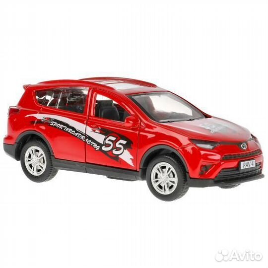 Машина Toyota Rav4 Спорт 12 см красная металл инерция Технопарк RAV4-S