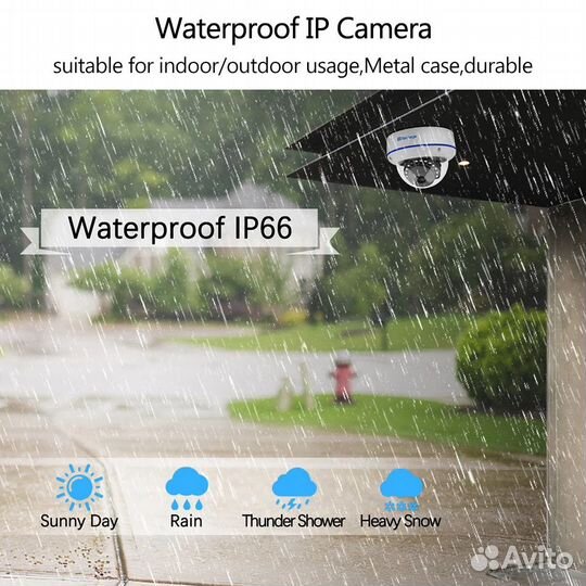 Антивандальная внешняя Poe IP камера Techage