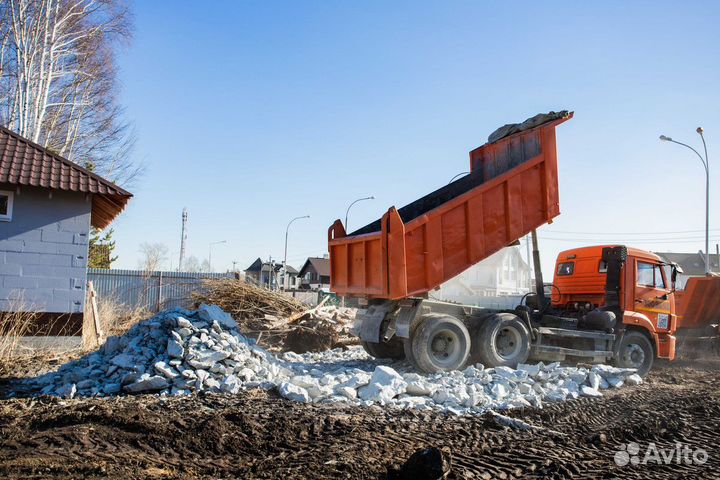 Скальный грунт, вскрыша, доставка скалы