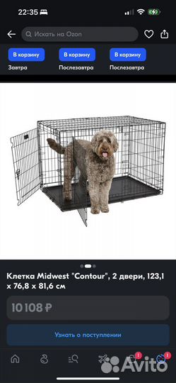 Вольер для крупных собак