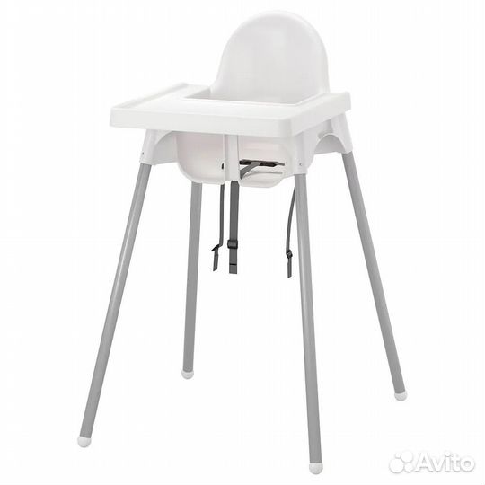 Стульчик для кормления детский белый IKEA Antilop