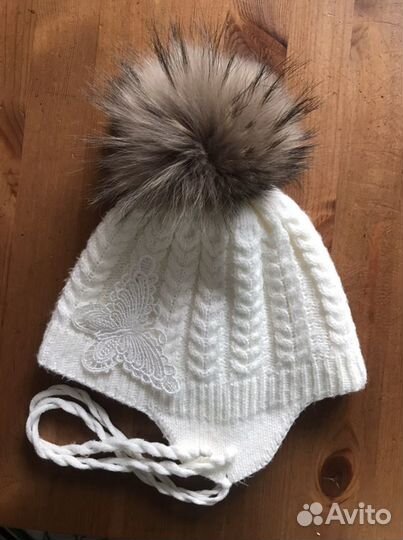 Шапка зимняя для девочки 44-46