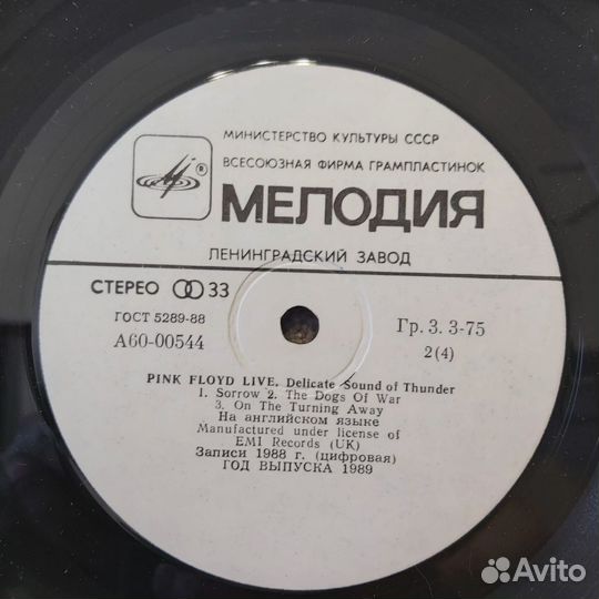 Pink Floyd - Delicate Sound Of Tunder 2 LP