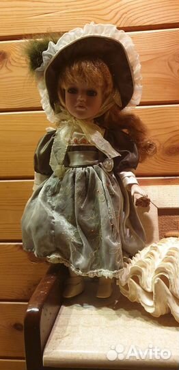 Кукла фарфоровая ремеко винтаж, 42 см
