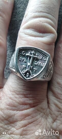 Мужской перстень серебро 925 пр