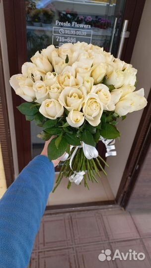 Белая роза 25/55/101 Круглосуточно