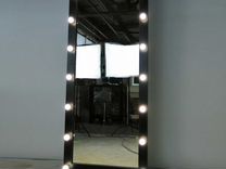 Зеркало с лампочками черное 180/190 на 80 см