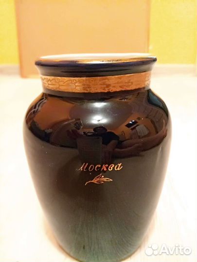 Ваза СССР кобальт, завод лфз, винтаж