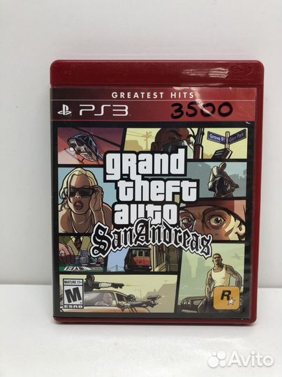 Диск GTA San Andreas на PS3