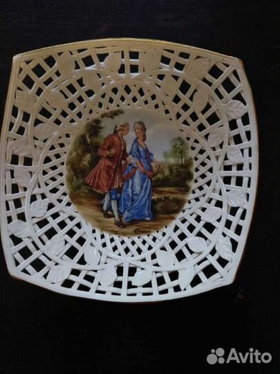 Винтажные плетёные конфетницы