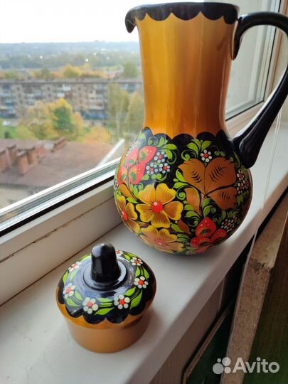 Хохлома. Набор посуды с росписью