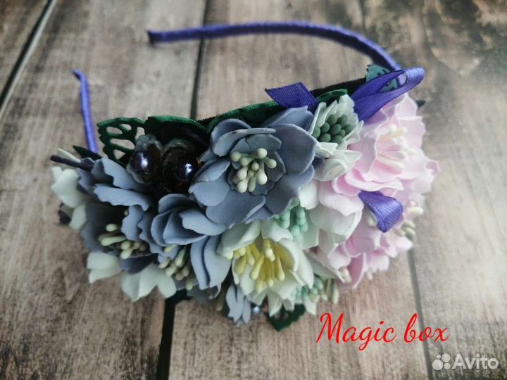 Ободок для волос ручной работы