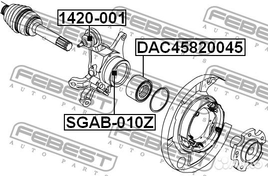 Сайлентблок задней цапфы ssang yong kyronnew actio