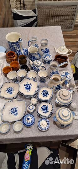 Сервиз Гжель 1858 г. рфз Ручная работа