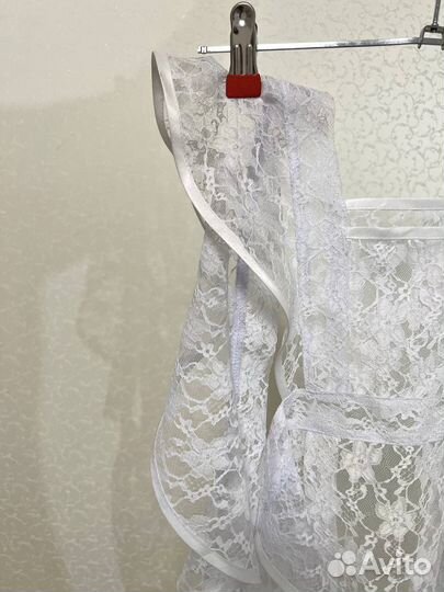 Белый школьный фартук