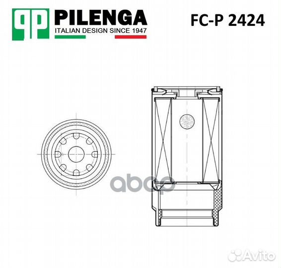 FCP2424 фильтр топливный сепаратор,без колбыMB