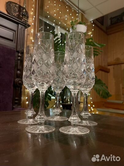 Бокалы для шампанского СССР хрусталь