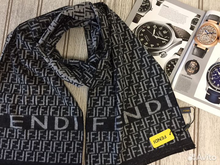 Мужской шарф Fendi. Кашемир. 3 цвета