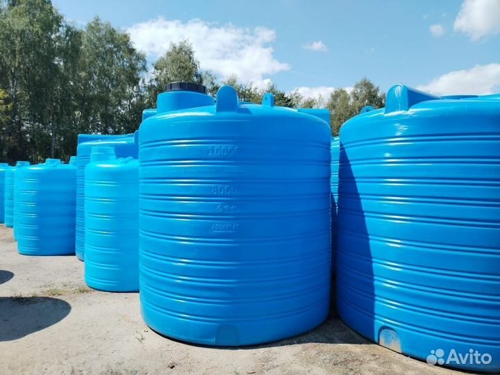 Бочка пластиковая 10000 л для жидкостей (вертикаль