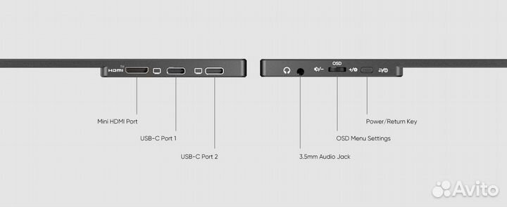 Портативный монитор arzopa 16.1 дюйма, 100 sRGB