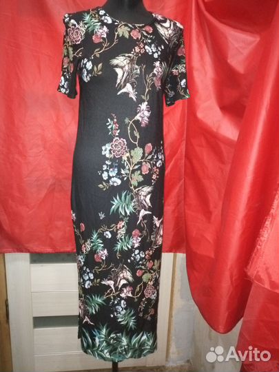 Платье трикотажное женское длинное