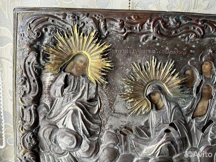 Храмовая икона с дарственной надписью и датой