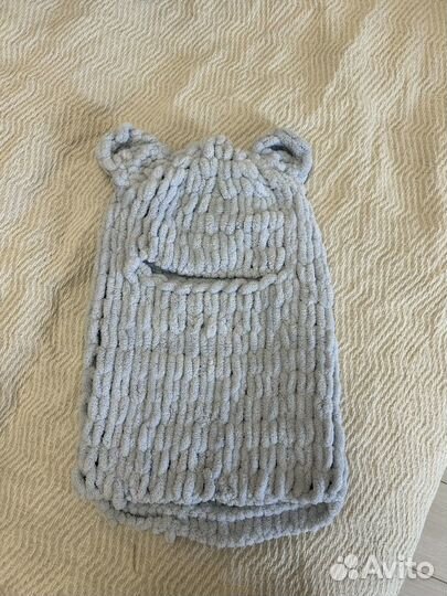 Балаклава вязанная с ушками