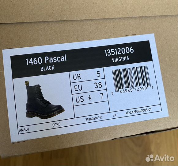 Ботинки Dr martens 1460 pascal черные оригинал