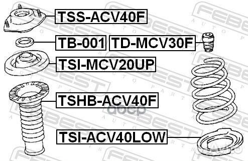 Проставка пружины нижняя toyota camry V30 TSI-A