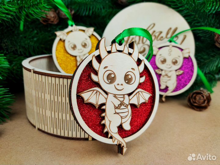 Елочные деревянные игрушки