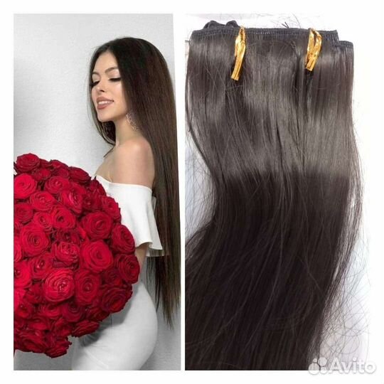 Волосы на заколках