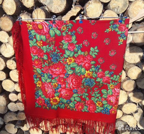 Павловопосадская шаль платок 148х148 бс 256 ппб 87