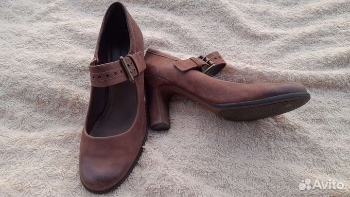 Туфли ecco кожа оригинал стиль мэри джейн 40 р