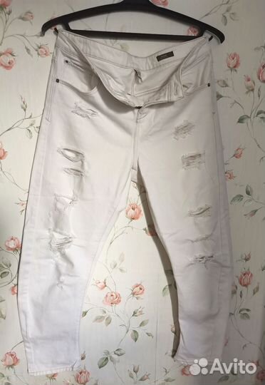 Белые Джинсы mango с разрезами