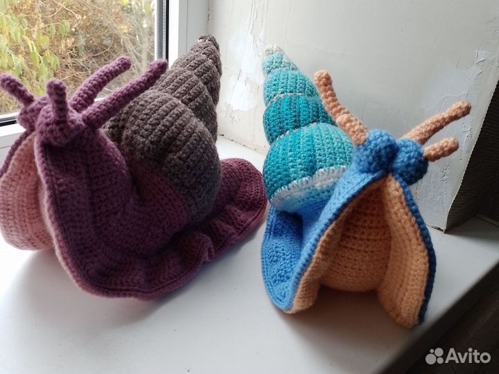 Мягкая игрушка улитка и гусеницы