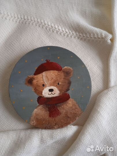 Картина маслом на холсте Мишка