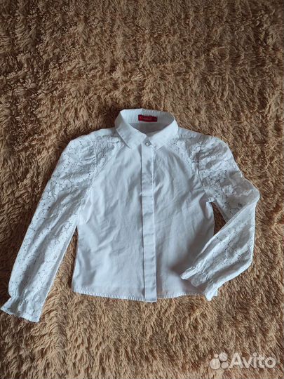 Блузка и рубашка белые школьные 122 рост