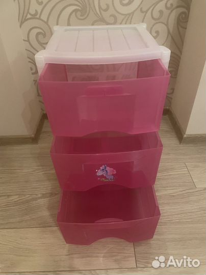 Тумбочка с 3-мя ящиками, детская