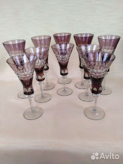 Фужеры марганцевое стекло