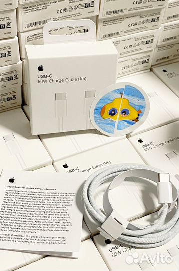 Кабель для зарядки USB-C 60W плетенный iPhone 15