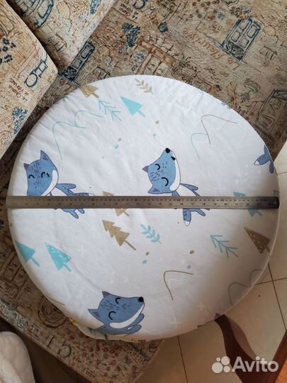 Матрас круглый детский 70см с 2-мя простынями